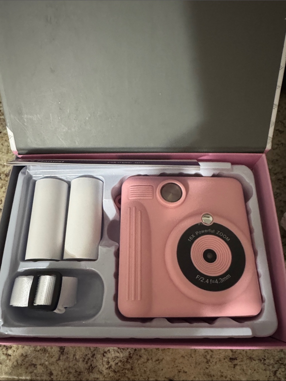 Pink Compact Kids Digital Camera - Cute Portable Photo Camera